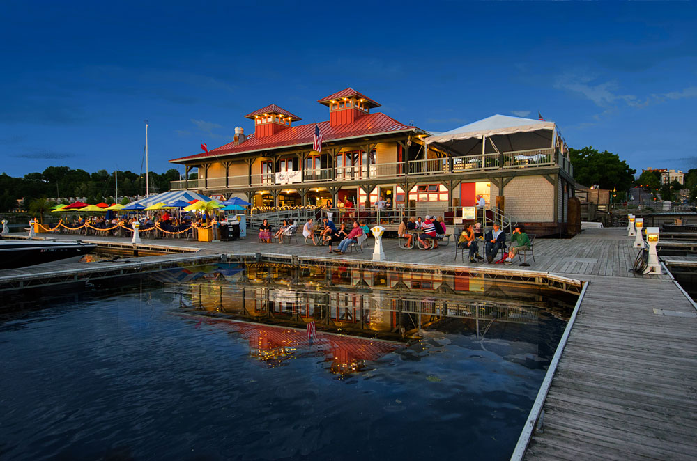 boathouse lake champlain dusk boats burlington summer outdoor ca