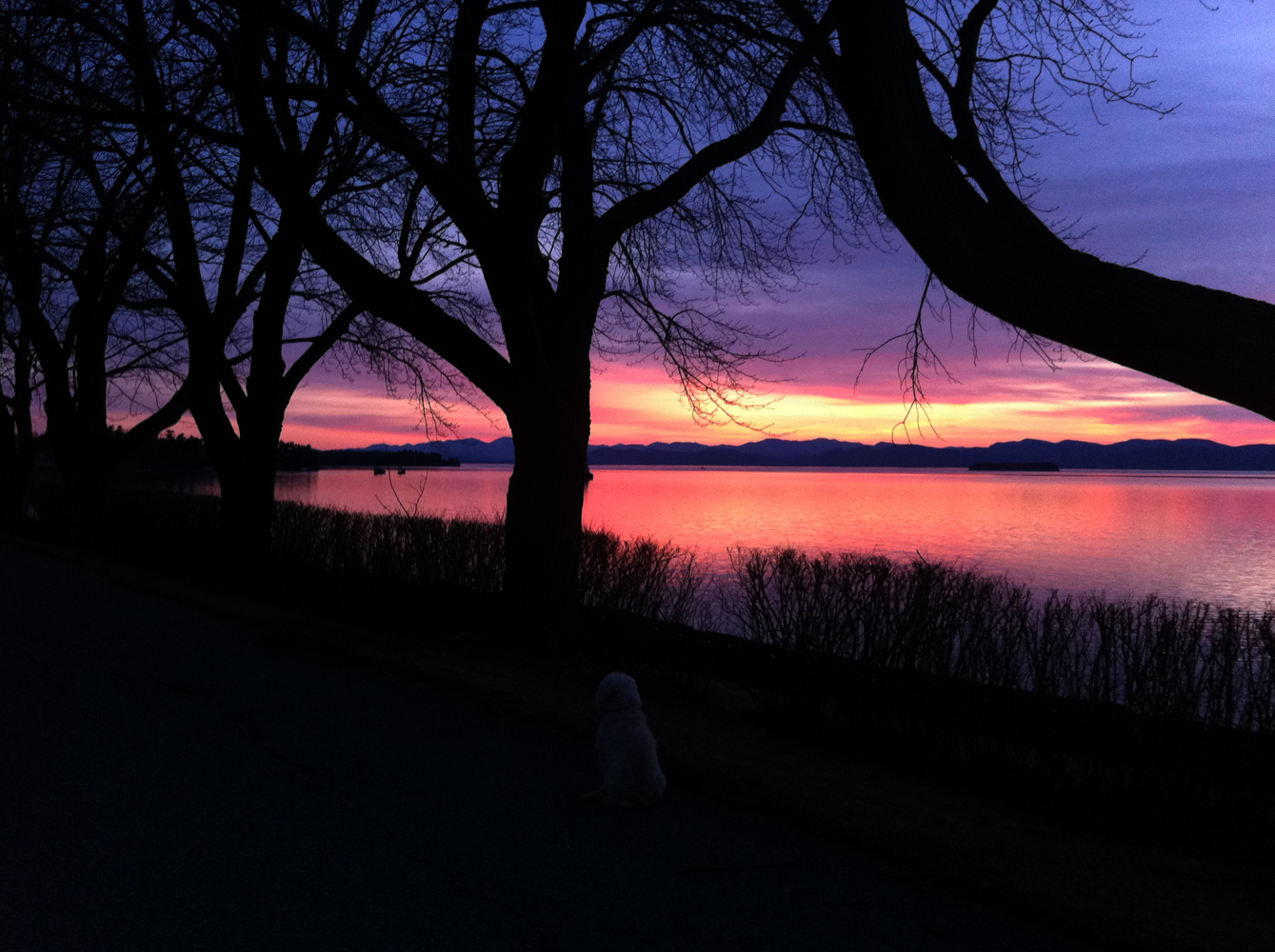 lake champlain sunset  2012af vermont